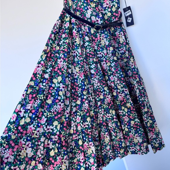 Tommy Hilfiger Navy Floral Button-Front Top with Multicolor Blooms - Picture 4 of 6